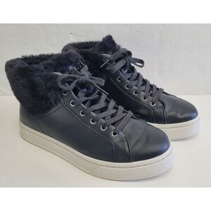 Koolaburra by ugg women's sundell fuzz‎ chukka black Shoe's size 7.5 EUC